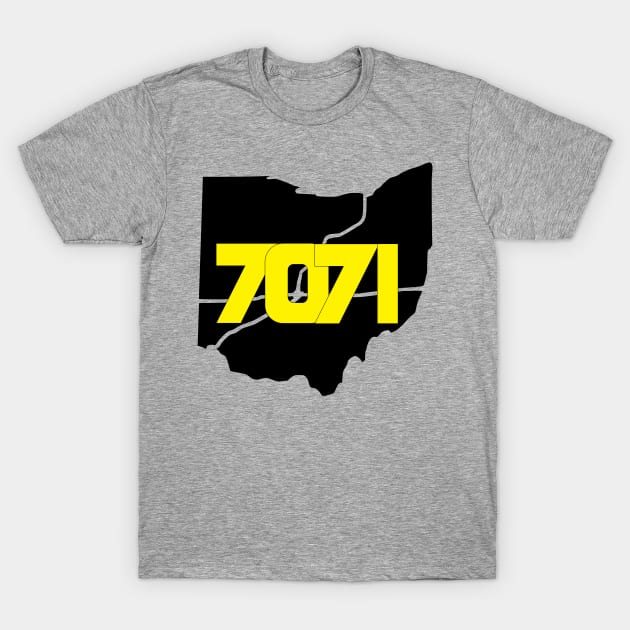 Black & Yellow 7071 T-Shirt by 7071